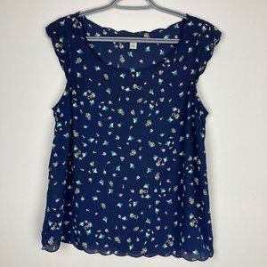 Lauren Conrad Capped Sleeve Blouse Small